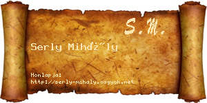 Serly Mihály névjegykártya