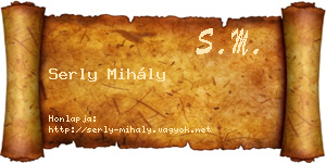 Serly Mihály névjegykártya